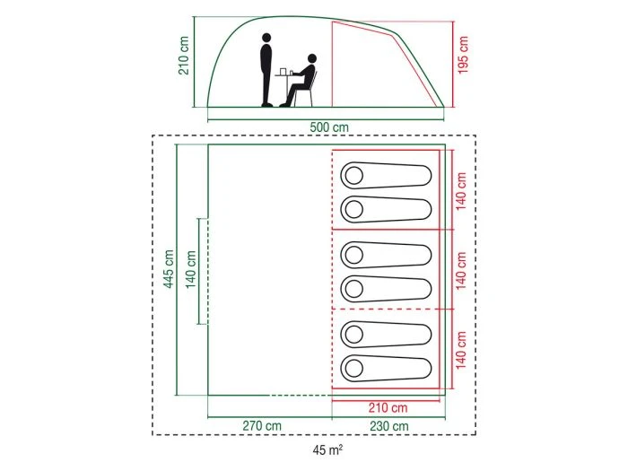 Coleman Vespucci 6 Tente Tunnel 3 Coleman Vespucci 6 Tente Tunnel – Image 3