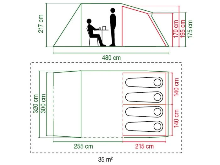 Coleman Mackenzie 4 Black Out Tente Tunnel 7 Coleman Mackenzie 4 Black Out Tente Tunnel – Image 7