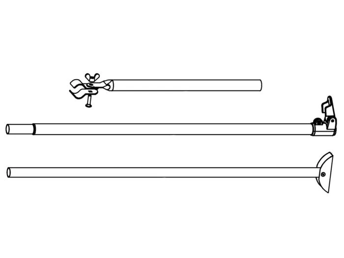 Piper PowerGrip Barre Anti-tempête Avec Pied Pliant Aluminium 28 Mm 1 Piper PowerGrip Barre Anti-tempête Avec Pied Pliant Aluminium 28 Mm