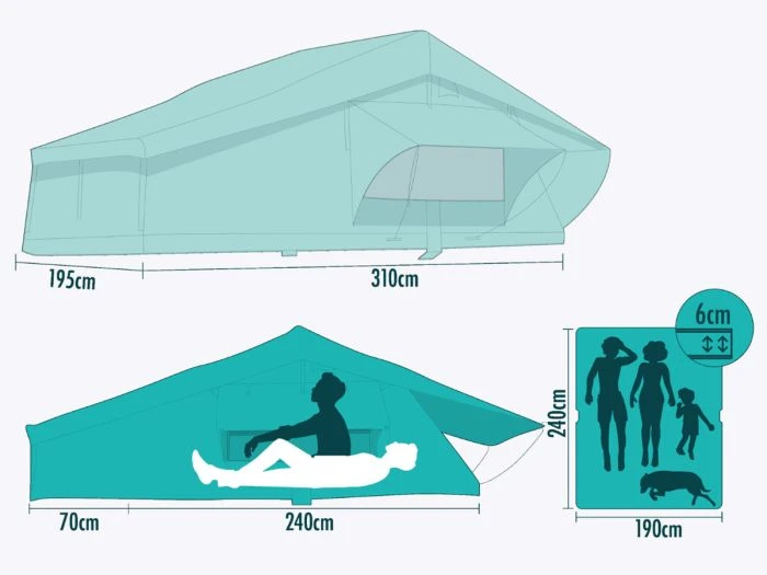 Arcta Viator Family 2.0 Tente De Toit – L’espace Idéal Pour 3 à 4 Aventuriers 6 Arcta Viator Family 2.0 Tente De Toit – L’espace Idéal Pour 3 à 4 Aventuriers – Image 6