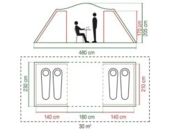 Coleman Spruce Falls 4 Tente Tunnel 25 Coleman Spruce Falls 4 Tente Tunnel -Équipement De Camping coleman spruce falls 4 blue plattegrond ecommerce