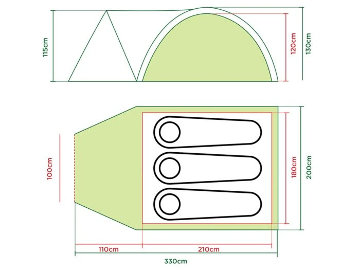 Coleman Darwin 3 Plus Grey Tente Dôme 10 Coleman Darwin 3 Plus Grey Tente Dôme – Image 10