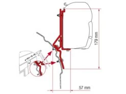 Fiamma F45 Adaptateur VW T4 - VW T4 Lift Roof