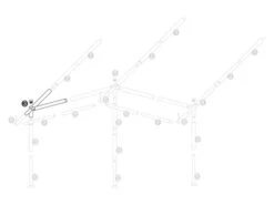 Obelink Pièce D'angle Gauche Armature Auvent 28 Mm -Équipement De Camping hoekstuk voortentframe 25mm nummer 3 3 2 ecommerce 6740