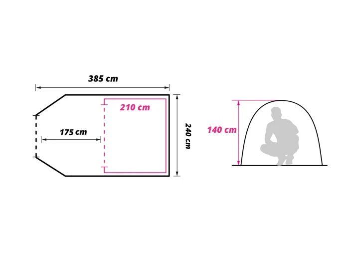 Obelink Low Crest 4 Tente Tunnel 9 Obelink Low Crest 4 Tente Tunnel – Image 9