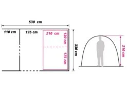 Obelink Columbia 5 Easy Air Tente Tunnel Gonflable 29 Obelink Columbia 5 Easy Air Tente Tunnel Gonflable -Équipement De Camping obelink columbia 5 easy air floor plan ecommerce 1