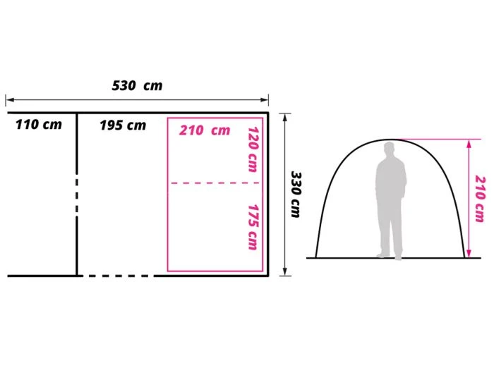 Obelink Columbia 5 Easy Air Tente Tunnel Gonflable 15 Obelink Columbia 5 Easy Air Tente Tunnel Gonflable – Image 15