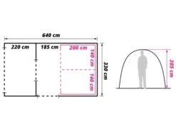 Obelink Hudson 4 Tente Tunnel Poly Easy Air CoolDark Gonflable 17 Obelink Hudson 4 Tente Tunnel Poly Easy Air CoolDark Gonflable -Équipement De Camping obelink hudson 4 floor plan ecommerce 1379