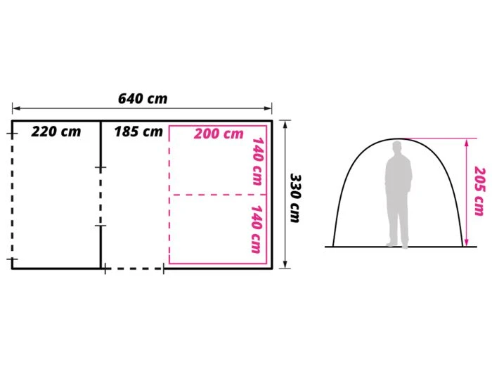 Obelink Hudson 4 Tente Tunnel Poly Easy Air CoolDark Gonflable 9 Obelink Hudson 4 Tente Tunnel Poly Easy Air CoolDark Gonflable – Image 9