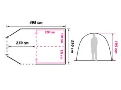 Obelink Optima 4 TC Tente Tunnel 7 Obelink Optima 4 TC Tente Tunnel -Équipement De Camping obelink optima 4 tc floor plan ecommerce