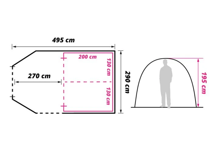 Obelink Optima 4 TC Tente Tunnel 4 Obelink Optima 4 TC Tente Tunnel – Image 4