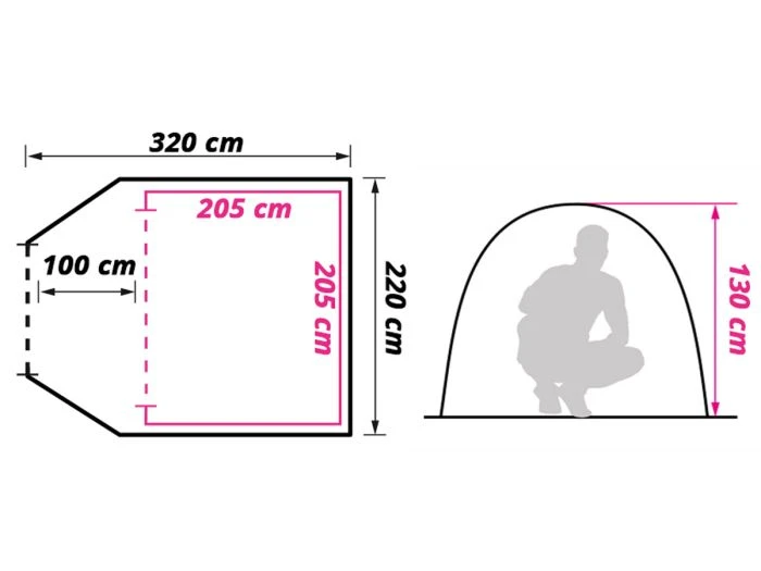 Obelink Shelter 3 CoolDark Tente Dôme 7 Obelink Shelter 3 CoolDark Tente Dôme – Image 7