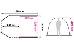 Obelink Summer 4 TC Easy Air Tente Tunnel Gonflable -Équipement De Camping obelink summer 4 tc maten ecommerce