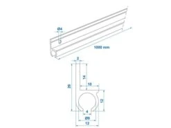 ProPlus Rail De Tente En Aluminium à 180° De 100 Cm 11 ProPlus Rail De Tente En Aluminium à 180° De 100 Cm -Équipement De Camping proplus tentrail 100 cm 180 6 ecommerce