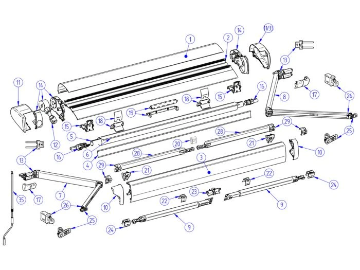 Thule Omnistor Lot Embouts Intérieurs & Mécanisme De Rotation 6300 Anthracite 2 Thule Omnistor Lot Embouts Intérieurs & Mécanisme De Rotation 6300 Anthracite – Image 2