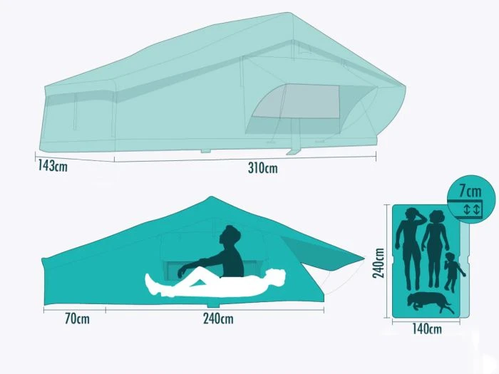 Arcta Viator 140 PRO 2.0 Tente De Toit – Confort Haut De Gamme Pour Deux Aventuriers 5 Arcta Viator 140 PRO 2.0 Tente De Toit – Confort Haut De Gamme Pour Deux Aventuriers – Image 5