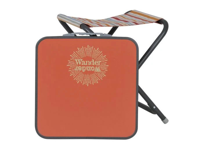 Wander Wonder Bohemian Tabouret De Pêche Avec Plateau- Rouge Délavé 1 Wander Wonder Bohemian Tabouret De Pêche Avec Plateau- Rouge Délavé